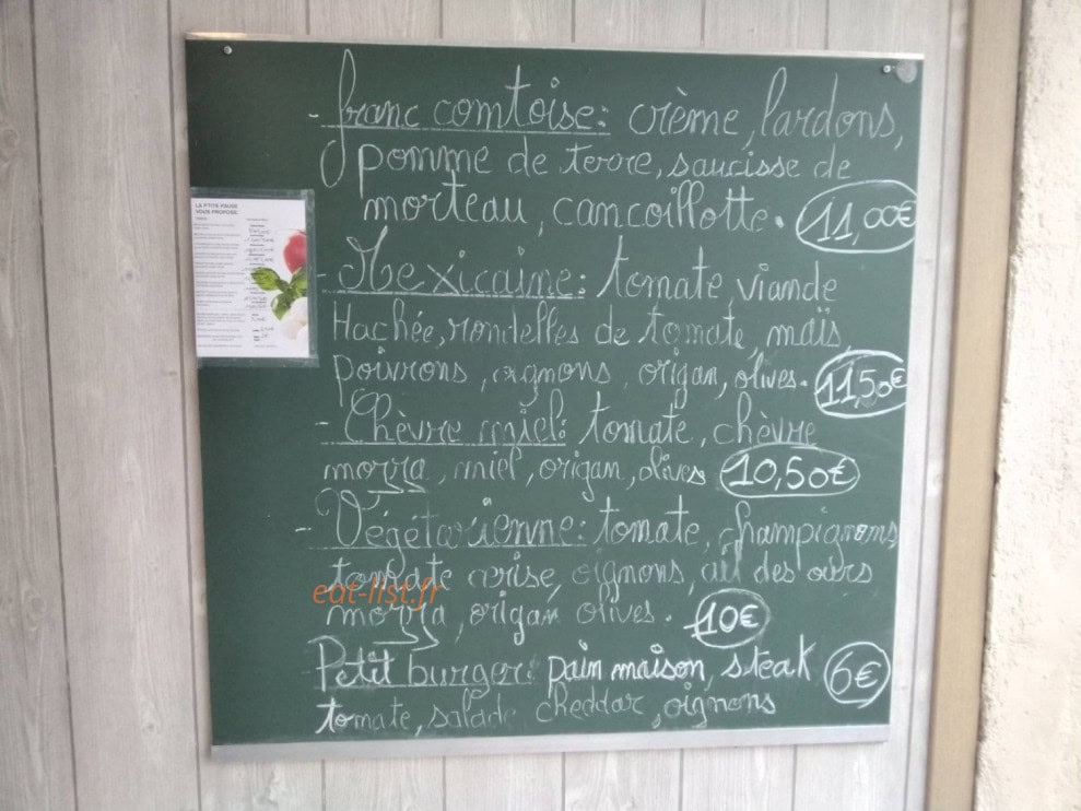 la p'tite pause — carte page 2