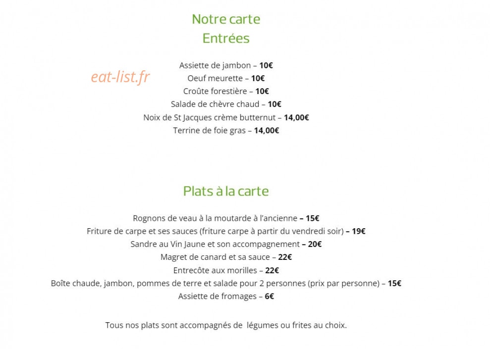 Le Paradis Vert — carte page 1