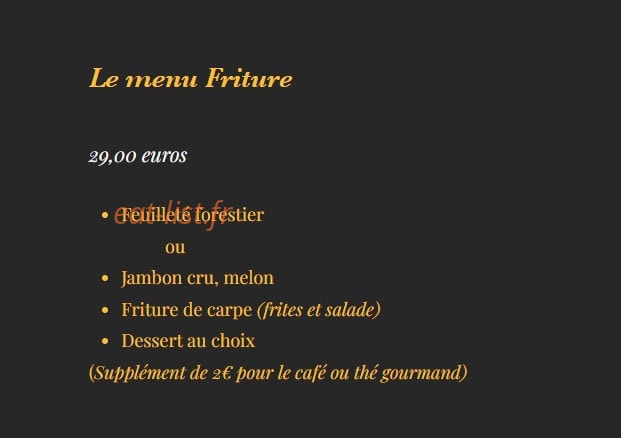 La Pomme d'Or — carte page 1