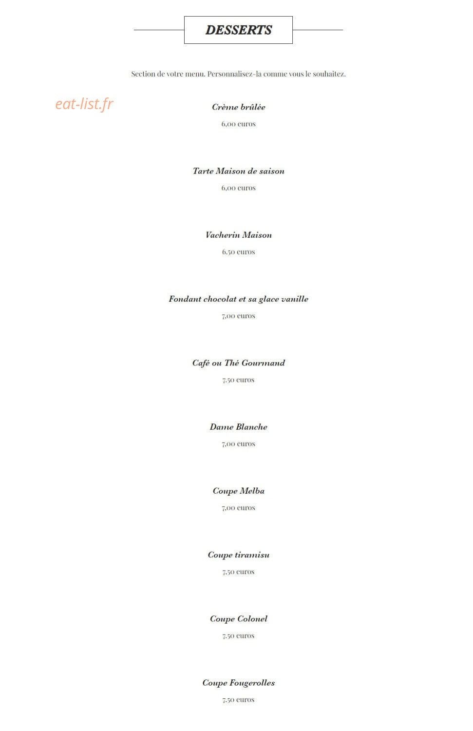 La Pomme d'Or — carte page 6