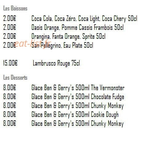 Restaurant CooK — carte page 2