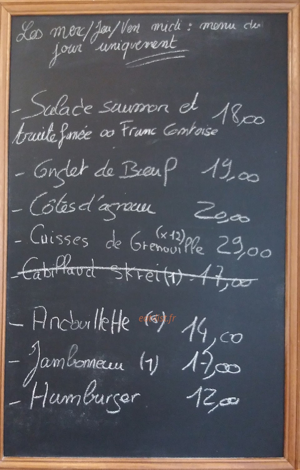 Chez Mimi — carte page 1