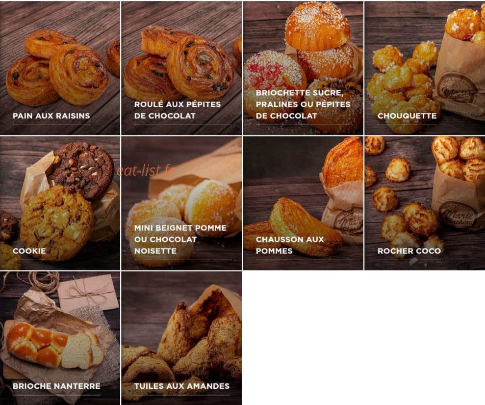 Boulangerie Marie Blachère — carte page 4