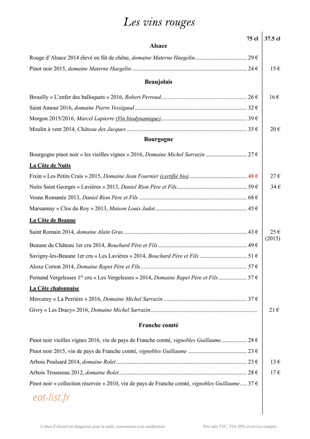 Beau Site — carte page 6