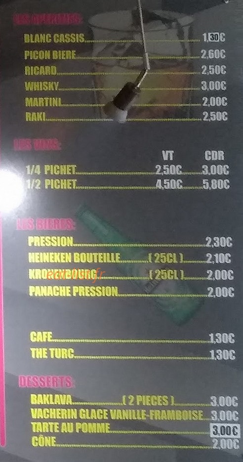 Chez Melissa — carte page 3