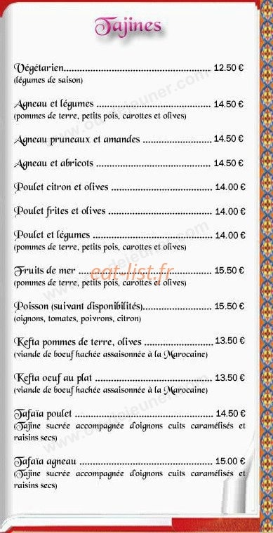 La Rose des Sables — carte page 3