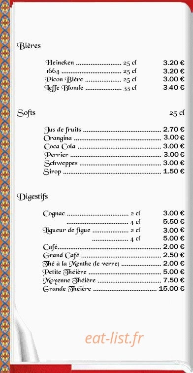 La Rose des Sables — carte page 8