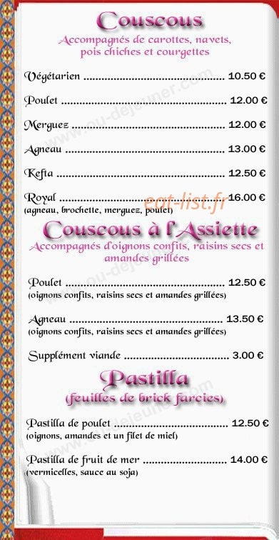 La Rose des Sables — carte page 4