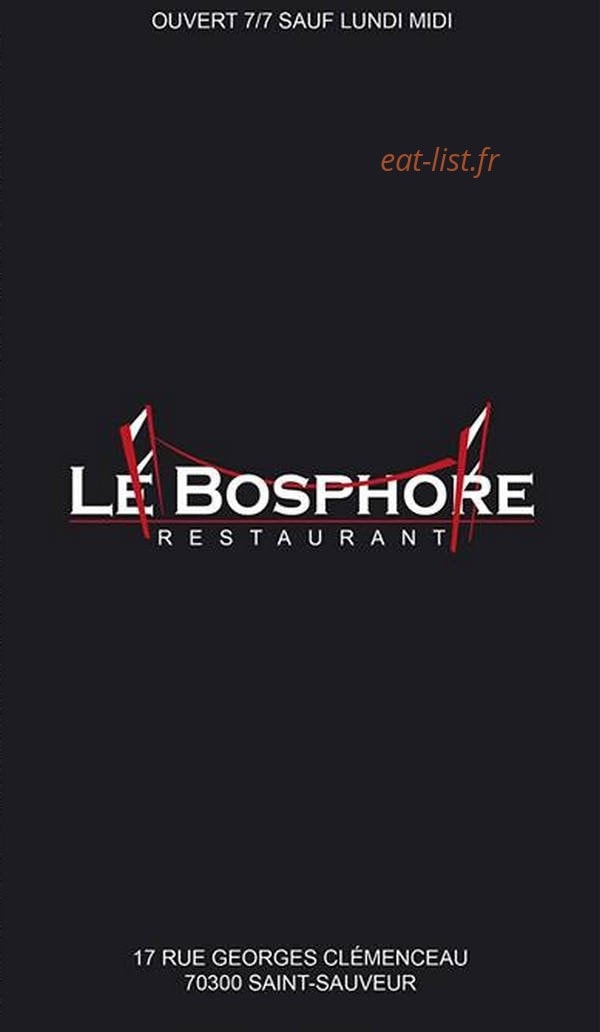 Le Bosphore — carte page 1