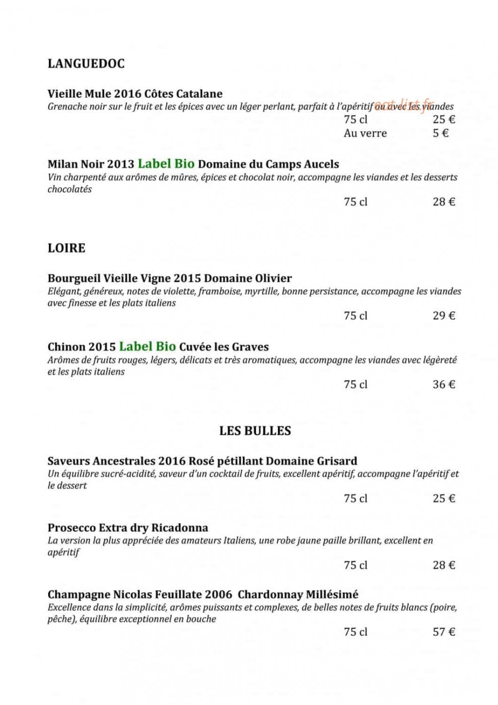 La Flam' — carte page 11