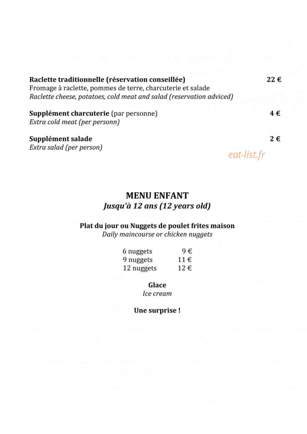 La Flam' — carte page 2
