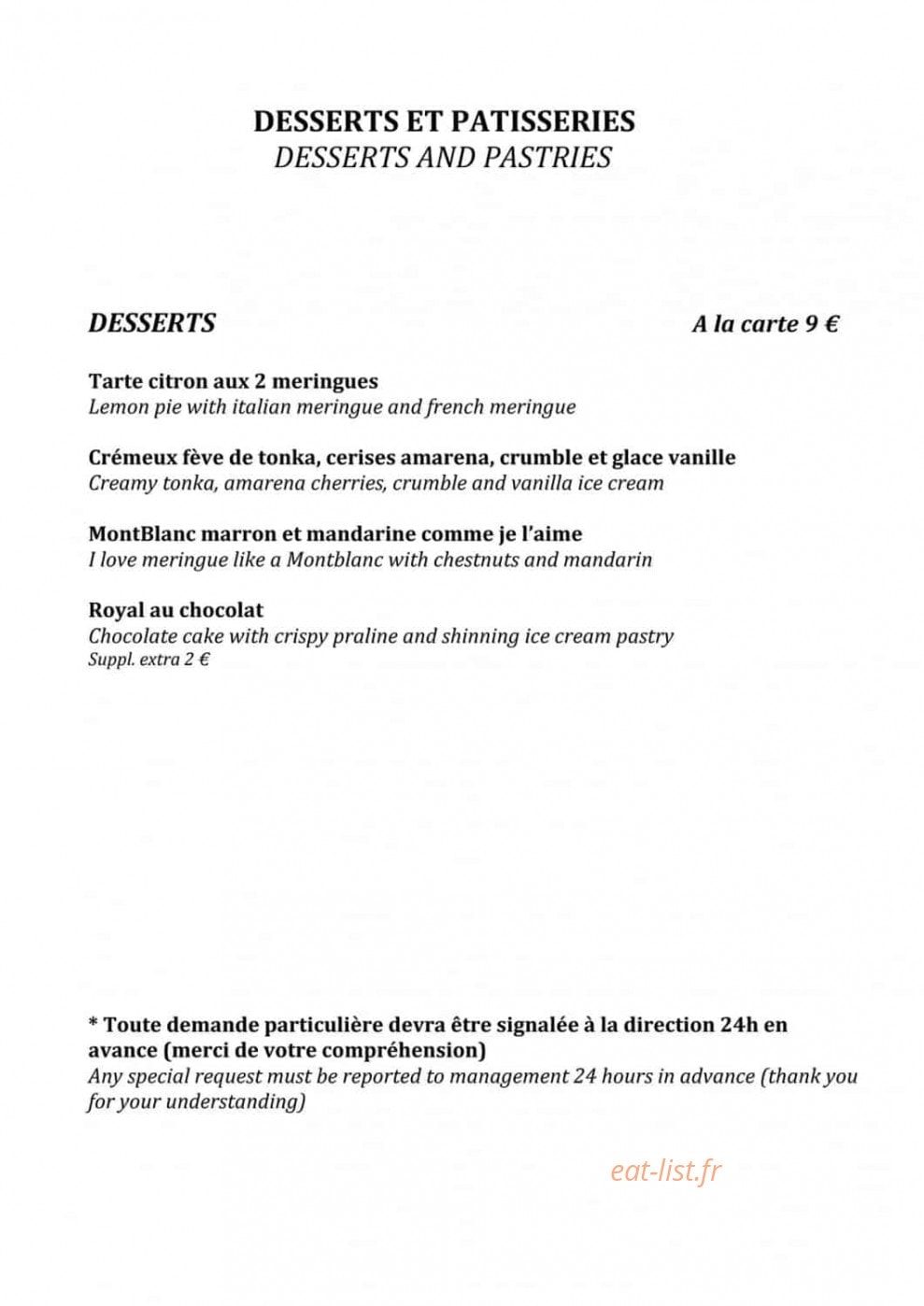 La Flam' — carte page 4
