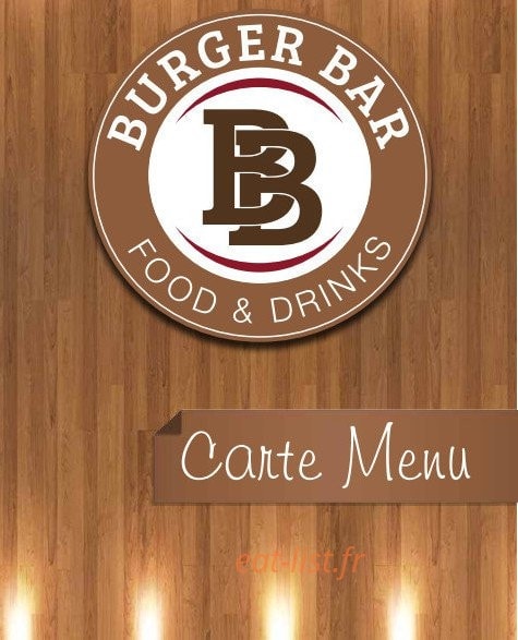 le burger bar — carte page 1