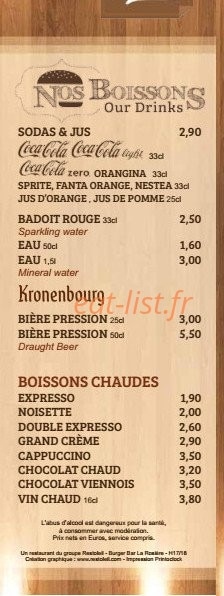 le burger bar — carte page 5
