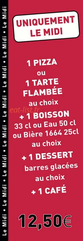 Carte et menu de Pizz a scey ici à Scey-sur-Saône-et-Saint-Albin — Les formules