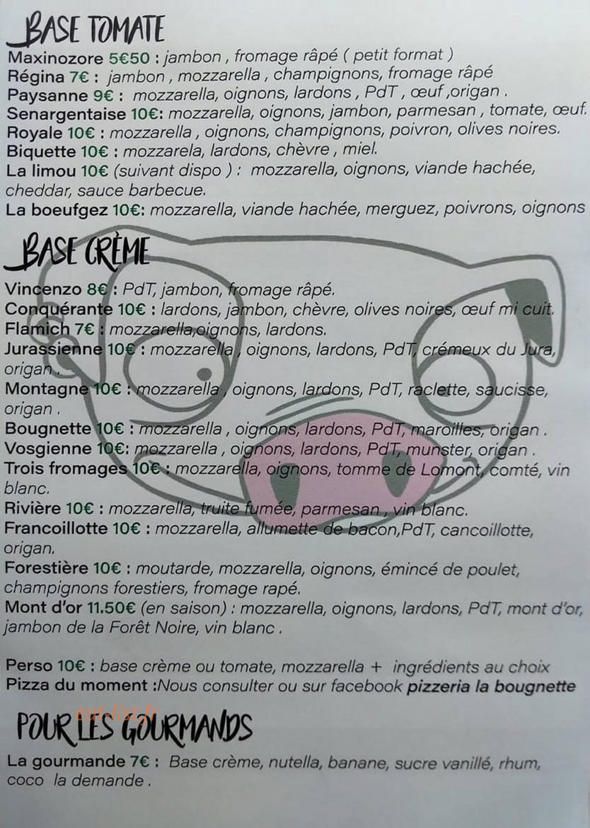 La Bougnette — carte page 1