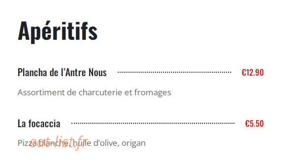 L'Antre Nous — carte page 1