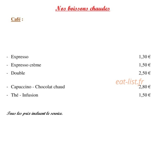 Restaurant du tourisme — carte page 8