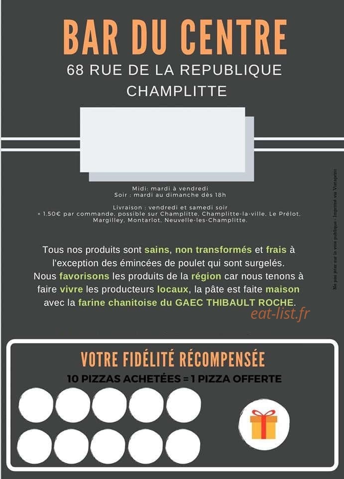 Bar du centre — carte page 1