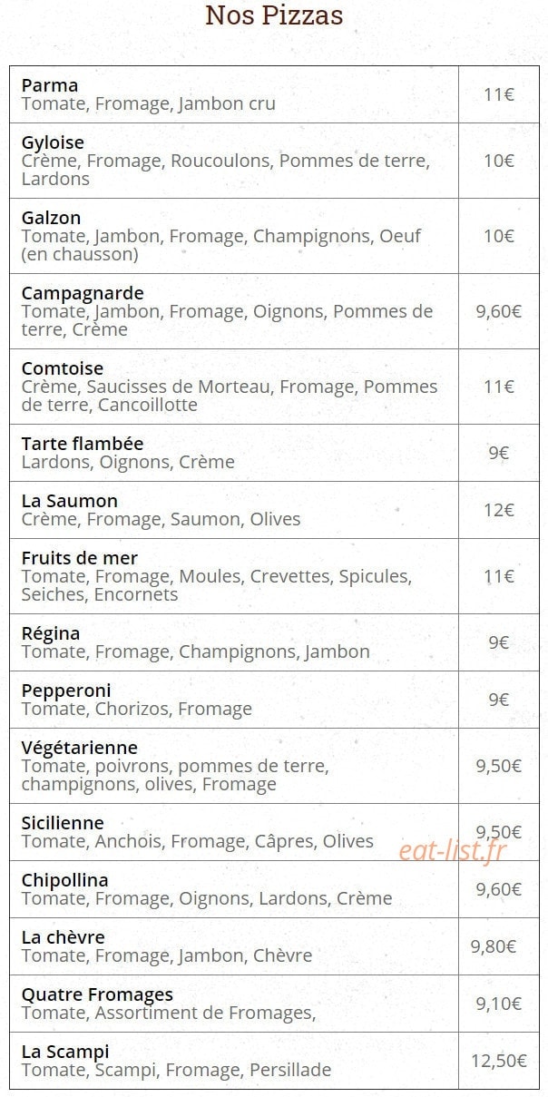 Au Coin Du Feu — carte page 1