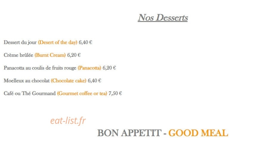Brasserie de l'hôtel de ville — carte page 4