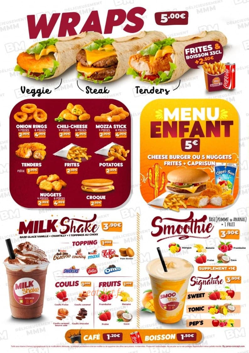 Burger M — carte page 4