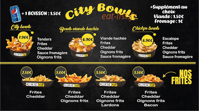 Chicken City — carte page 3