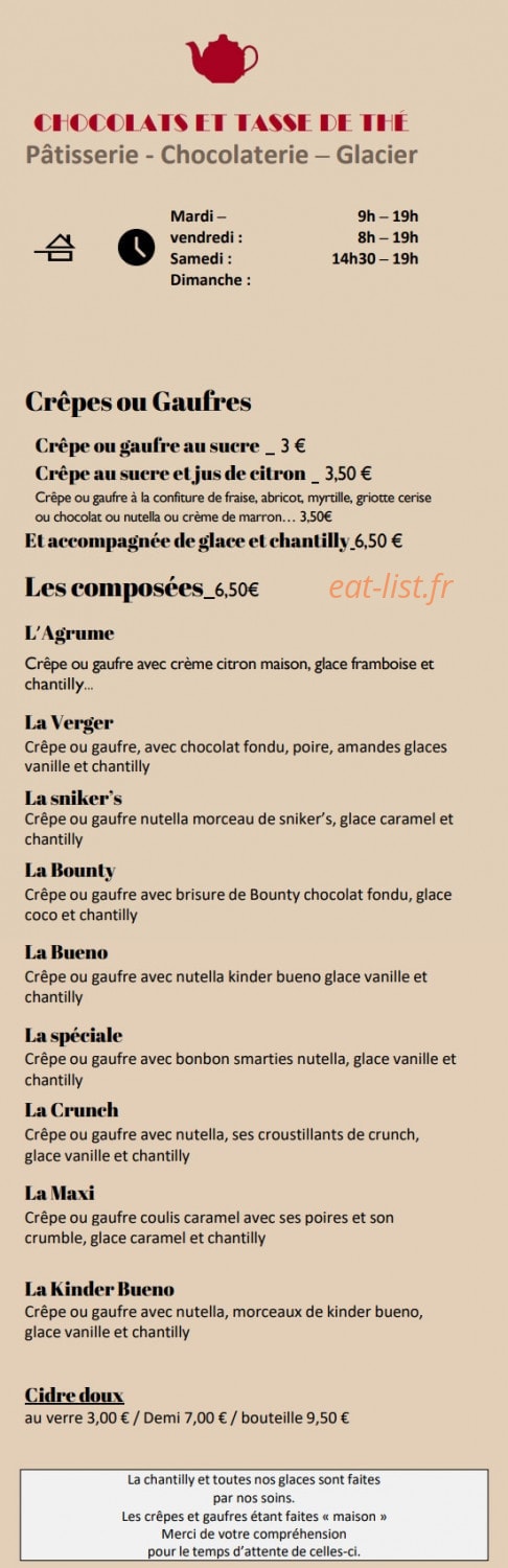 Chocolats Et Tasse De Thé — carte page 2