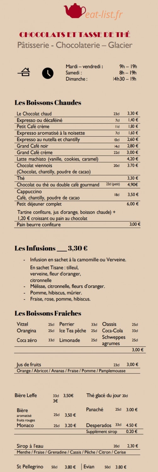 Chocolats Et Tasse De Thé — carte page 5