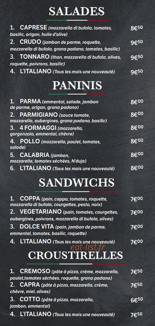 L'Italiano — carte page 3