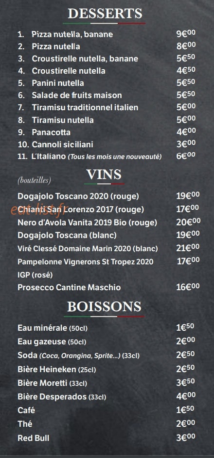 L'Italiano — carte page 4