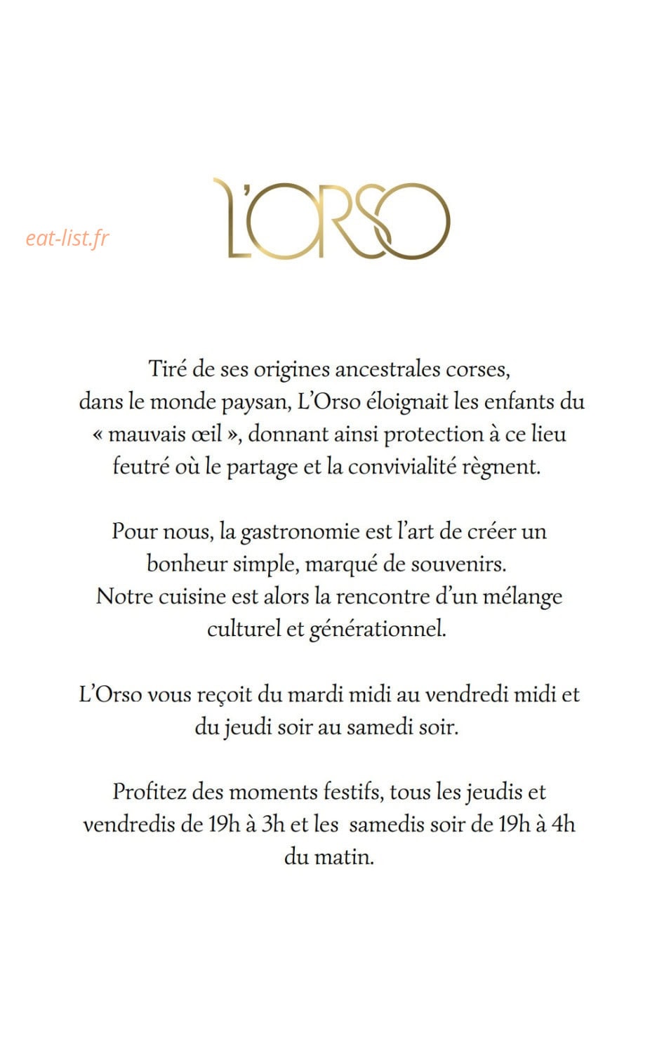L’Orso — carte page 3