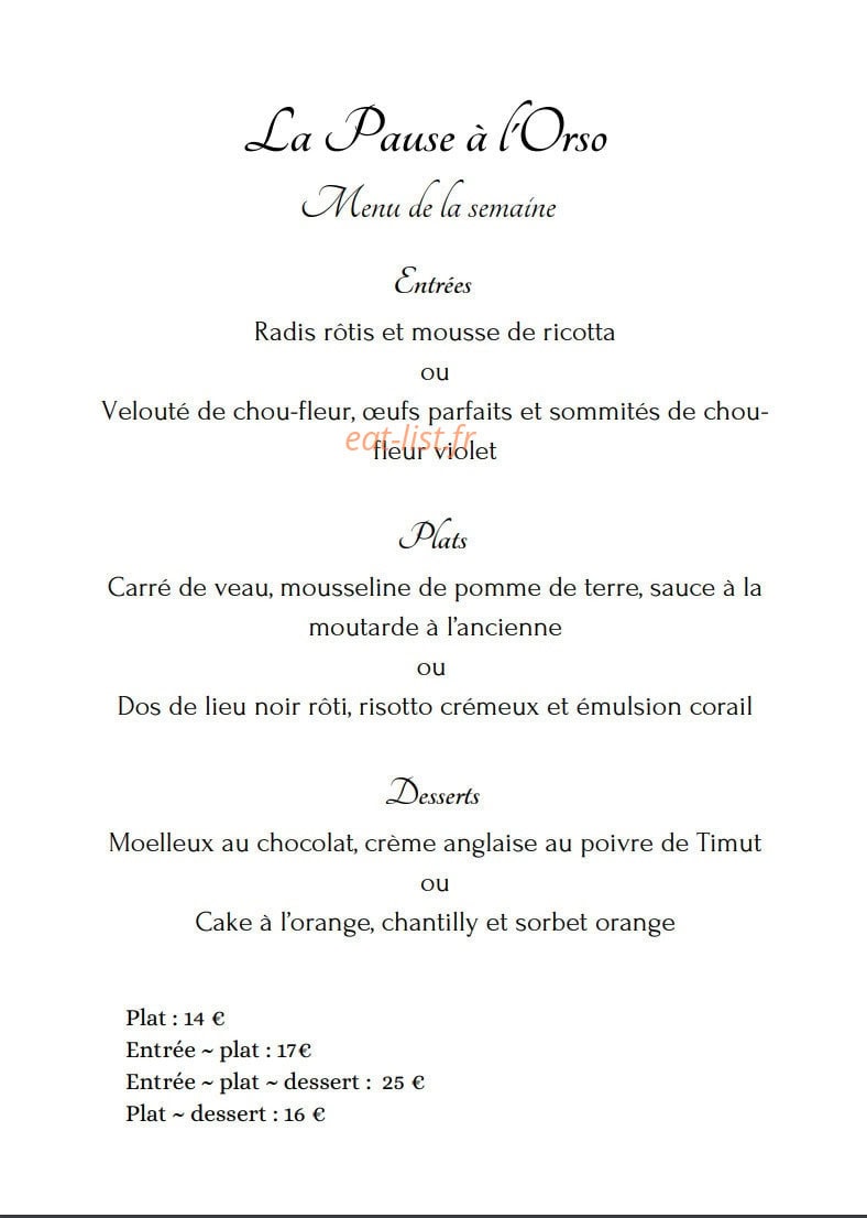 L’Orso — carte page 4