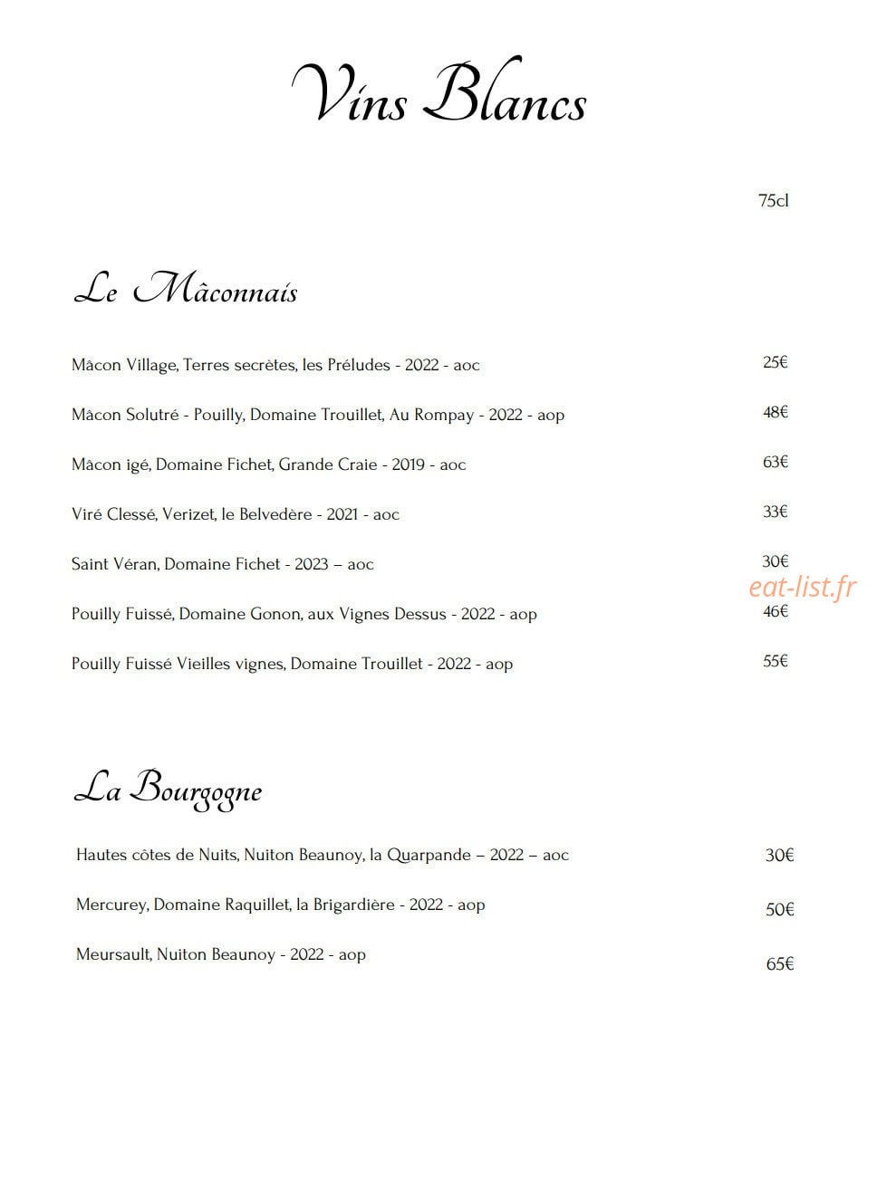 L’Orso — carte page 10