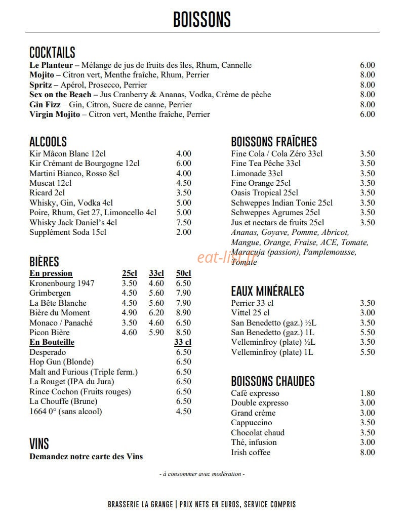 La Grange — carte page 6