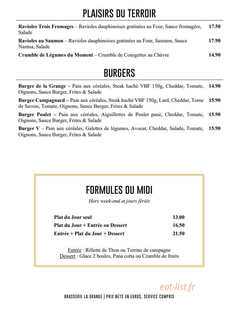 La Grange — carte page 3