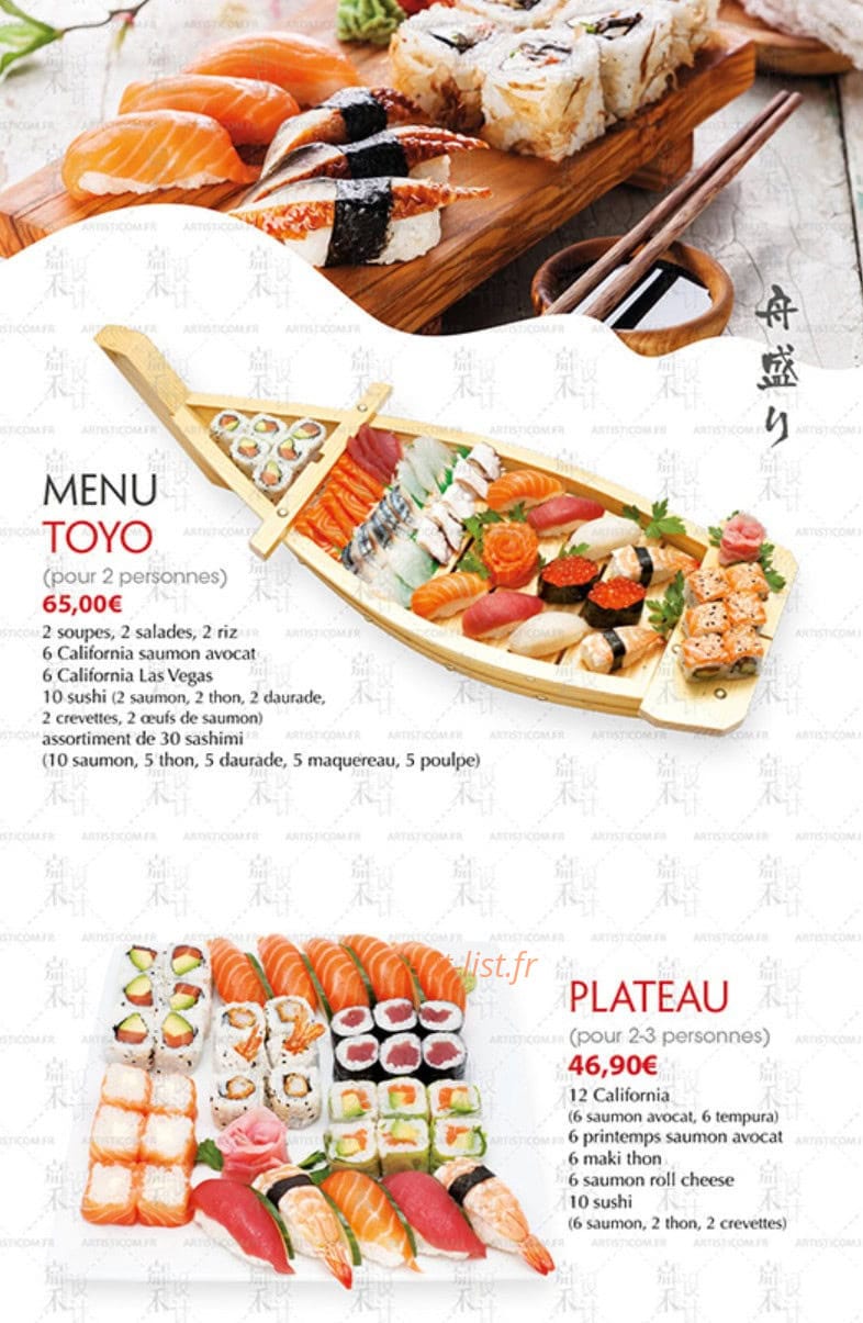 Toyo Sushi — carte page 9