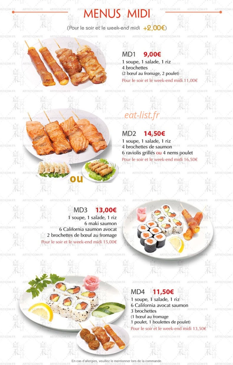 Toyo Sushi — carte page 10