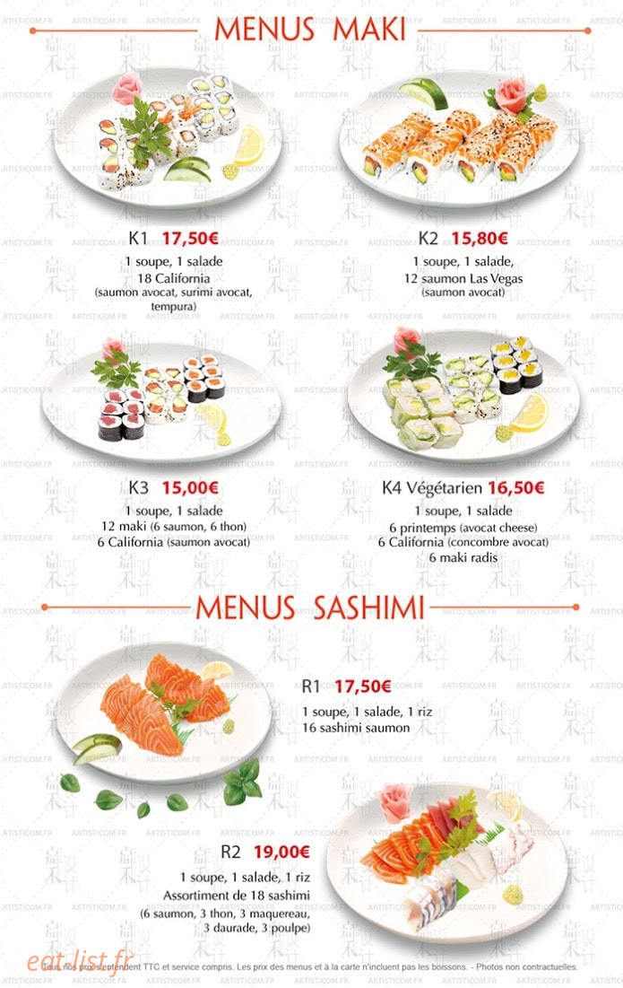 Toyo Sushi — carte page 2
