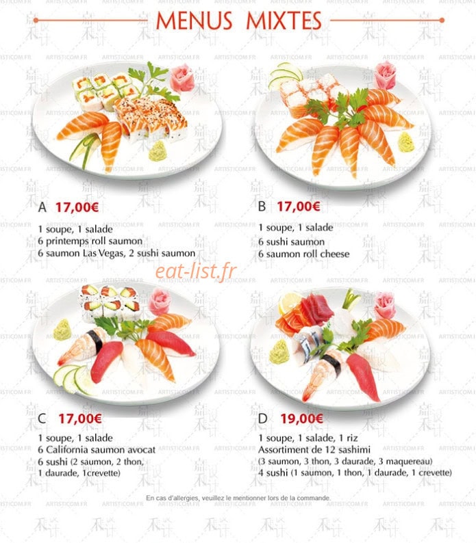 Toyo Sushi — carte page 4