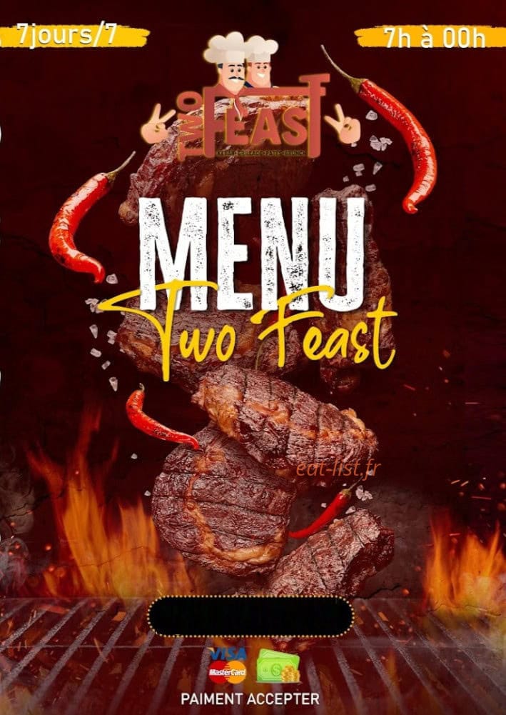 Two Feast — carte page 1