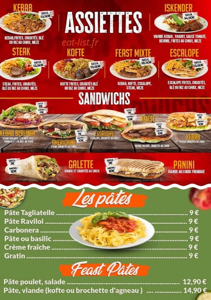Two Feast — carte page 2