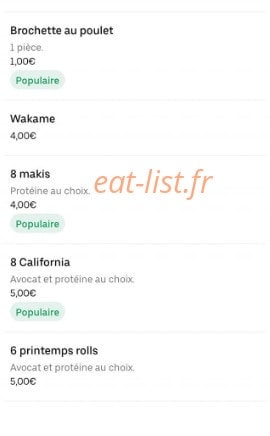 Boeuf et Grill — carte page 1