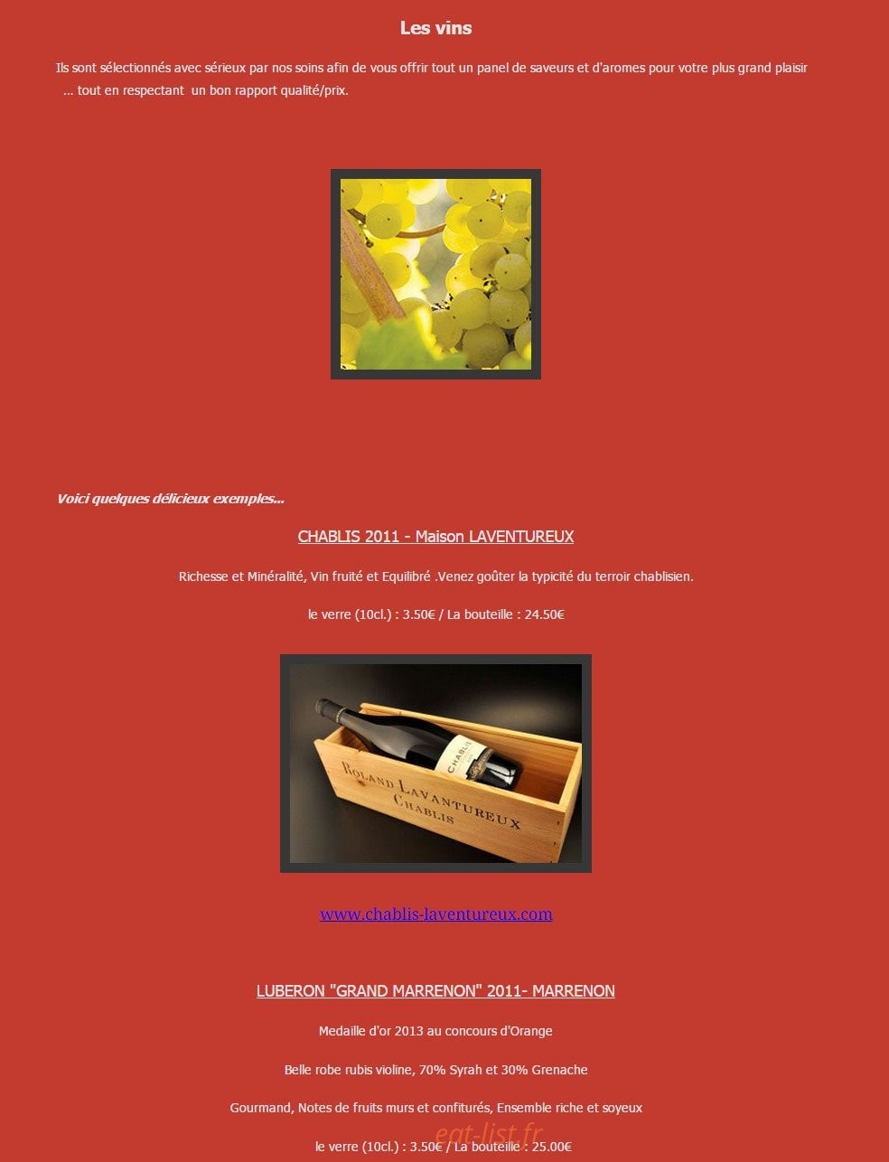 Brasserie Saint Laurent — carte page 3