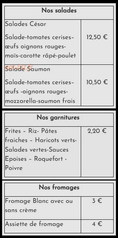 Café de la Gare — carte page 2