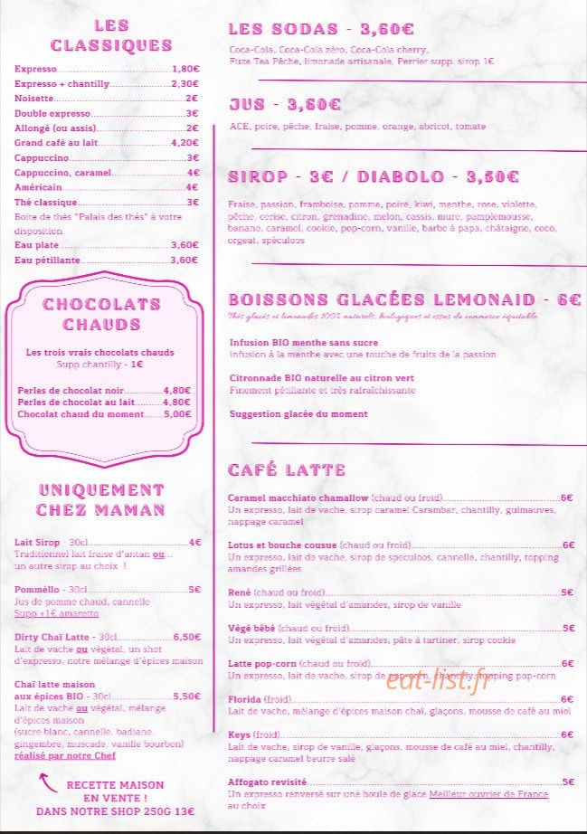 Chez Maman — carte page 4
