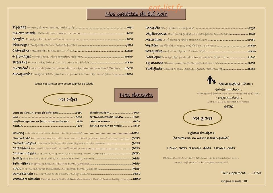 Dentelle et chocolat — carte page 1