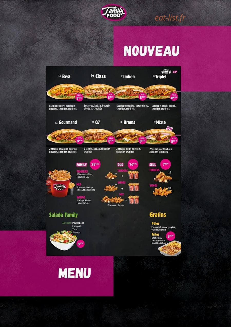 Family Food — carte page 5