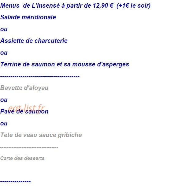 L'insensé — carte page 1