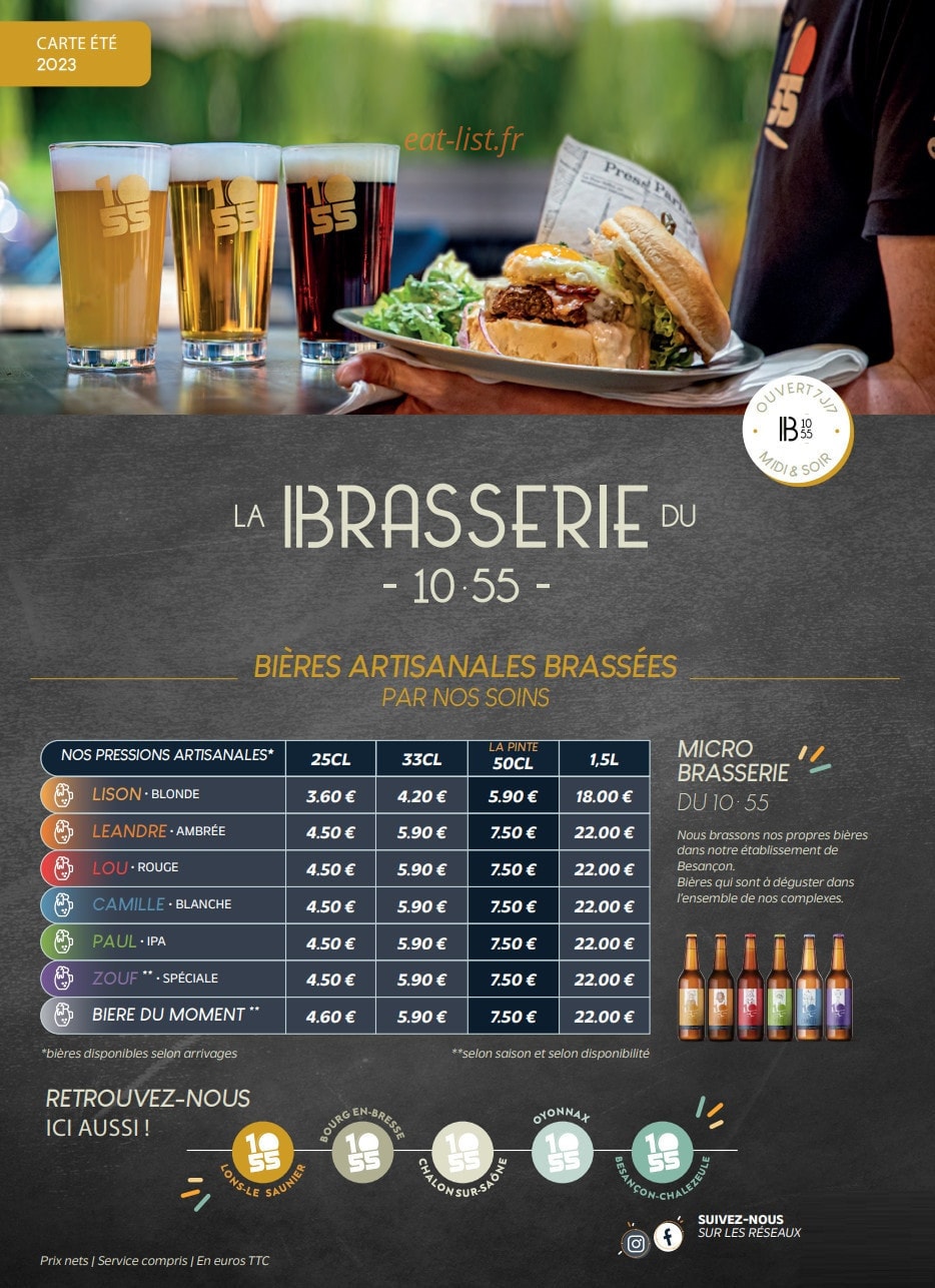 La Brasserie du 10.55 — carte page 4